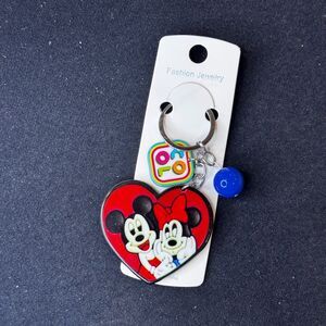 BAG CHARM Heart Mickey and Minnie  Keychain Cool